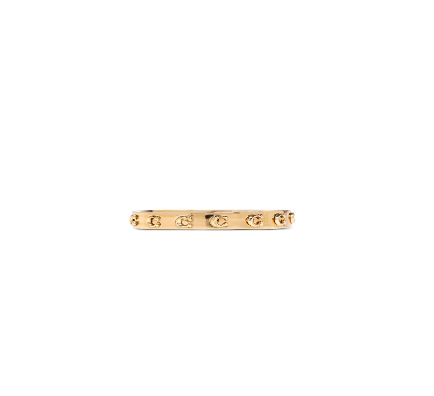 Coach logo-plaque bangle bracelet