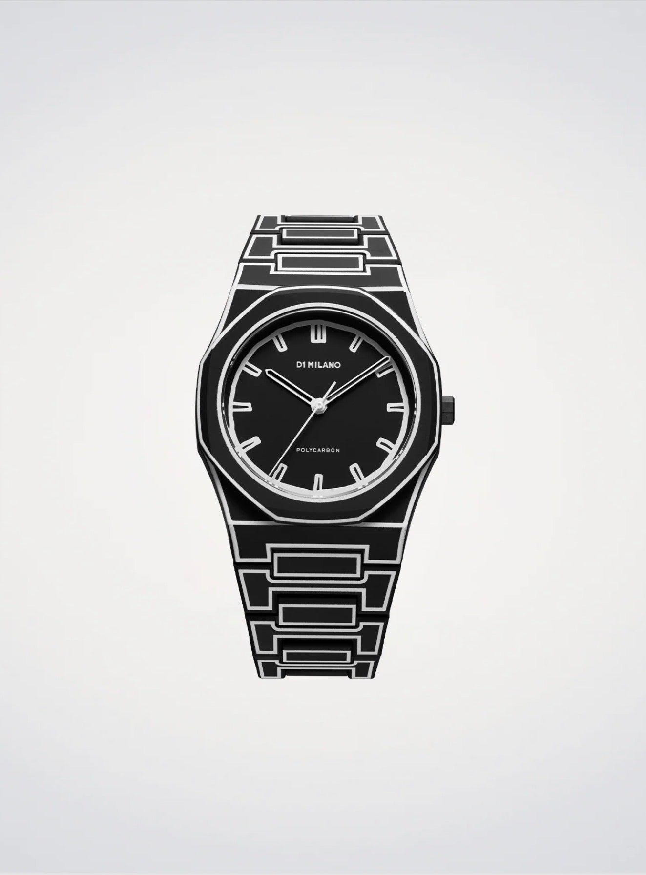 D1 MILANO Black Sketch Polycarbon Watch 40.5mm